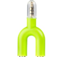 Адаптер для наушников Smartbuy 2x3.5 мм F наушники + микрофон 3.5 мм M гарнитура тип Y, Мультицвет/100 A217