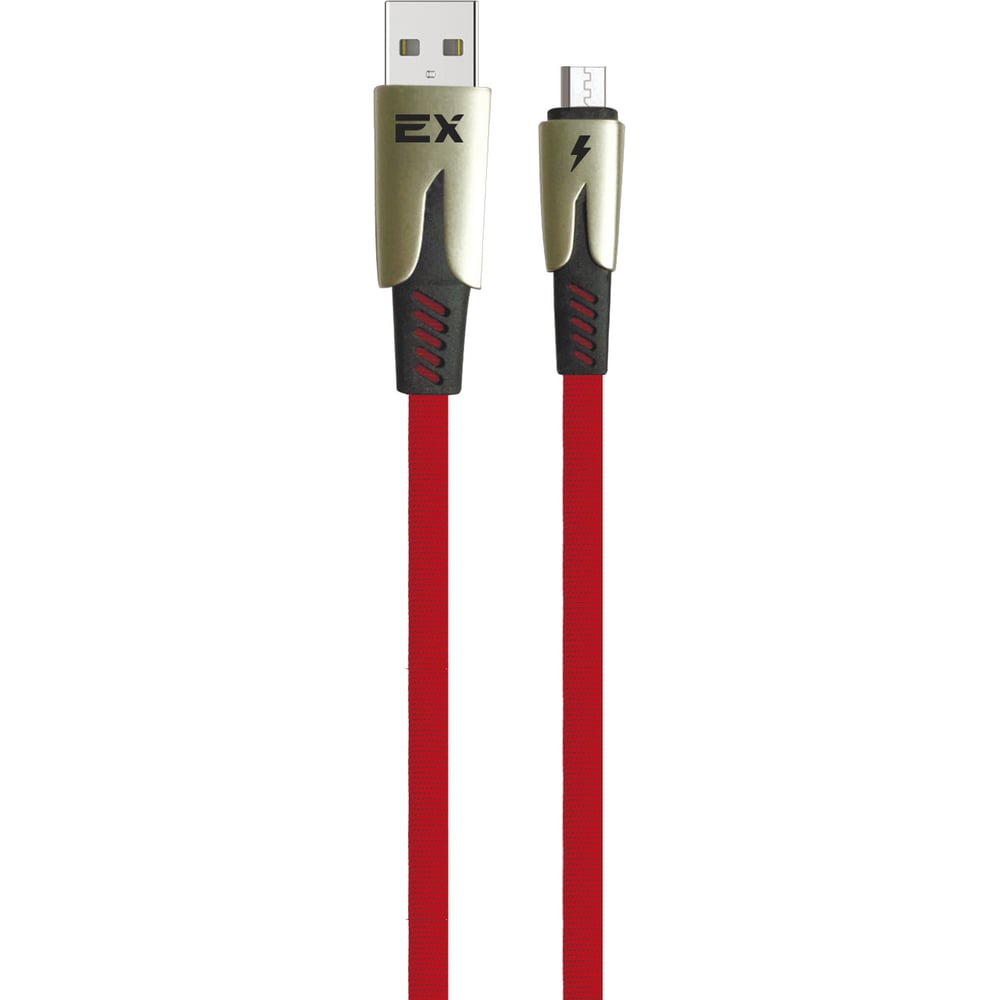 Кабель USB-MicroUSB Exployd для зарядки телефона 2,1A 1M плоский красный  EX-K-1034 - выгодная цена, отзывы, характеристики, фото - купить в Москве и  РФ