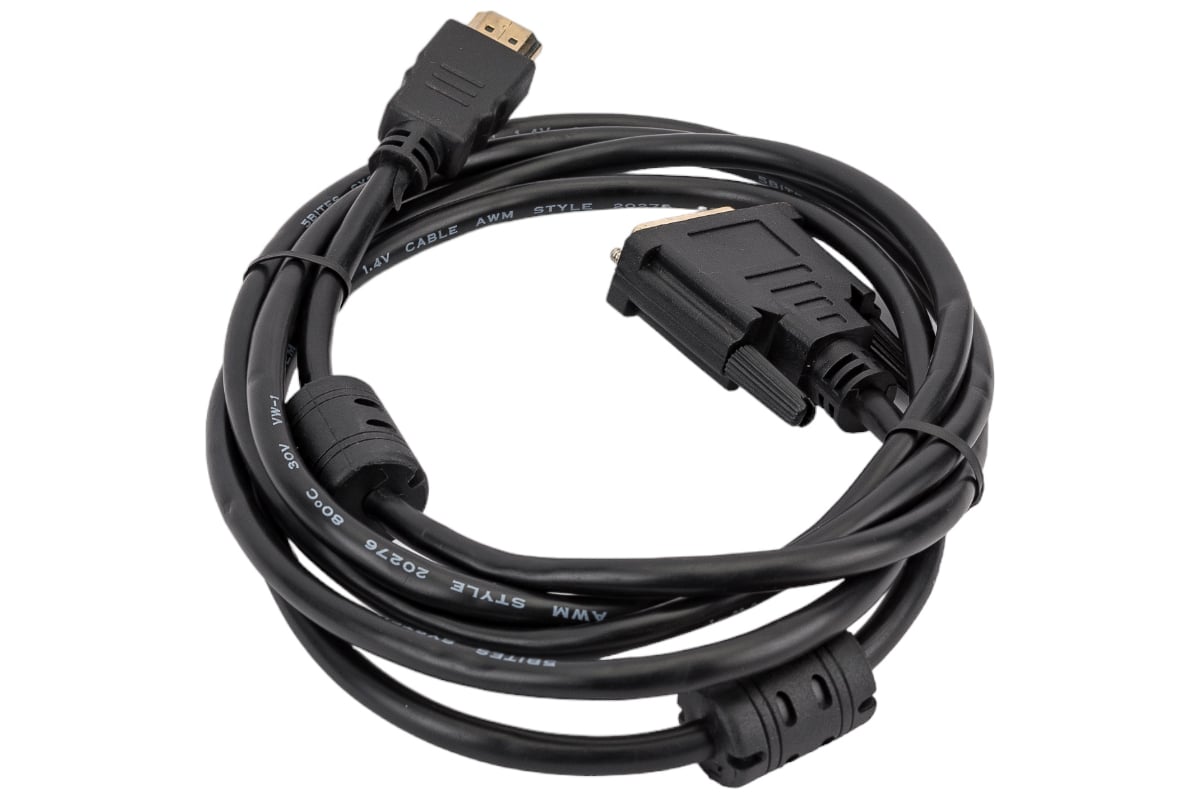 Кабель HDMI M - DVI M 24+1 5bites Dual Link ферритовые кольца, позолоченные  контакты 2м APC-073-020 - выгодная цена, отзывы, характеристики, фото -  купить в Москве и РФ