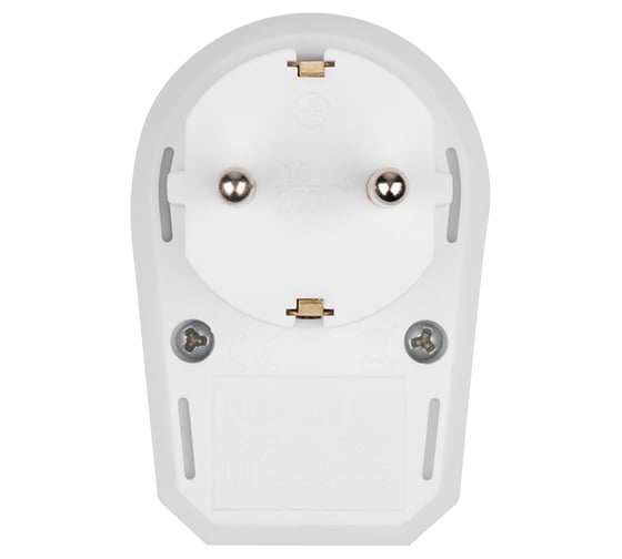 Разветвитель Jаzzway 16А AD-1GS, с заземлением и выключателем IP20 2853387