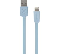 Плоский дата-кабель USAMS U2 USB - Lightning, голубой (SJ199IP04) УТ000020901