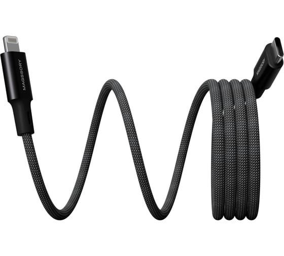 Магнитный кабель MAGSSORY Link L Magnetic 1.2m USB-C to Lightning, черный CBL003b