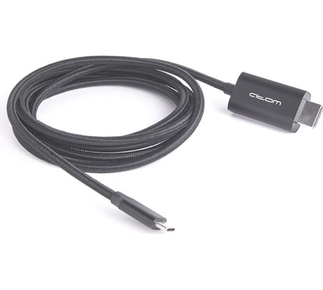 Шнур Atom Evolution USB Type-C 3.1 - HDMI, 1,8 м, штекер/штекер, 4К, 30Гц, черный, 31003