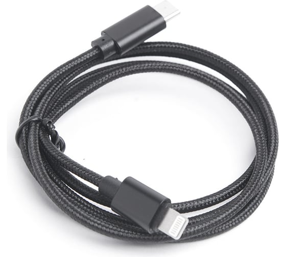 Шнур Atom Evolution USB Type-C 3.1 - Lightning, 1 м, штекер/штекер, черный, 31015