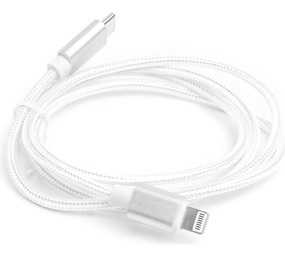 Шнур Atom Evolution USB Type-C 3.1 - Lightning, 1,8 м, штекер/штекер, серебряный, 31019 1