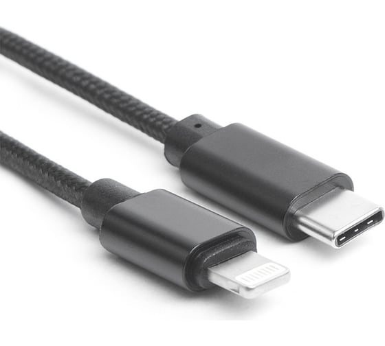 Шнур Atom Evolution USB Type-C 3.1 - Lightning, 1,8 м, штекер/штекер, черный, 31018