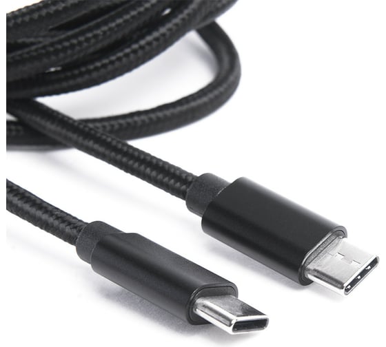 Шнур Atom Evolution USB Type-C 3.1 - USB Type-C 3.1, 1,8 м, штекер/штекер, черный, 31030