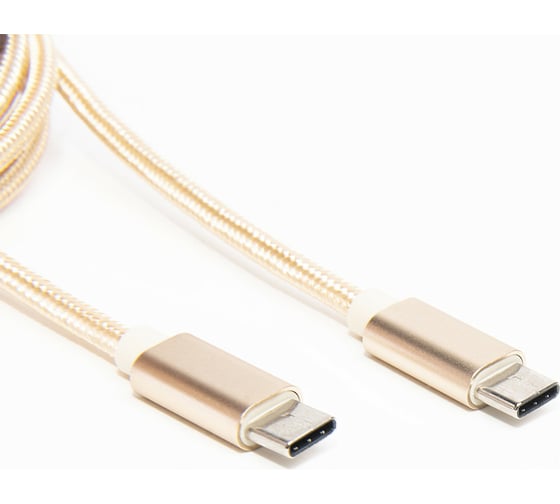 Шнур Atom Evolution USB Type-C 3.1 - USB Type-C 3.1, 1,8 м, штекер/штекер, золотой, 31029