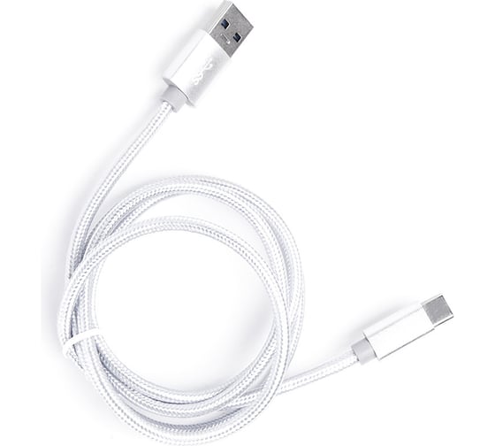 Шнур Atom Evolution USB Type-C 3.1 - USB А 3.0, 1 м, штекер/штекер, серебряный 31022