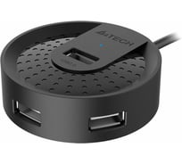 Хаб ОФИСМАГ USB 2.0, 4порта, черный, A4TECH HUB-20, 1874611 513942