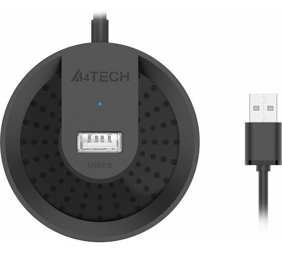 Хаб ОФИСМАГ USB 2.0, 4порта, черный, A4TECH HUB-20, 1874611 513942
