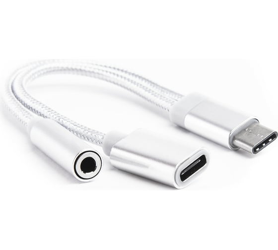 Переходник Atom Evolution USB Type-C 3.1 - 3,5 Jack/USB Type-C зарядка, 0,15 м, штекер/гнездо, 31043