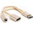 Переходник Atom Evolution USB Type-C 3.1 - 3,5 Jack/USB Type-C зарядка, 0,15 м, штекер/гнездо, золотой, 31041 1