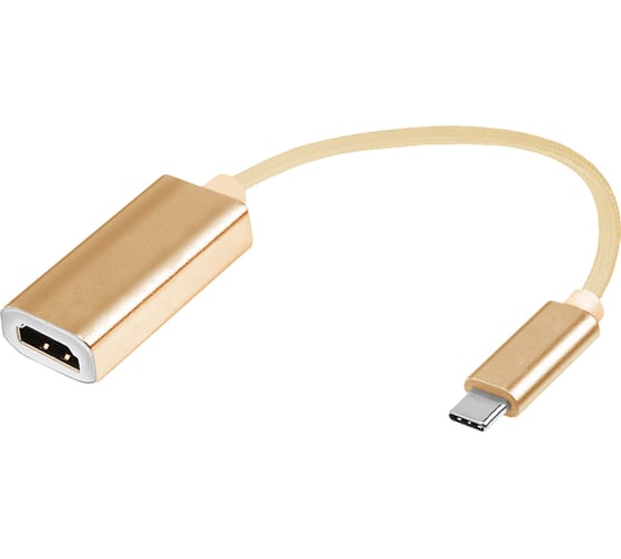 Переходник Atom Evolution USB Type-C 3.1 - HDMI, 0,15 м, штекер/гнездо, 4К, 30Гц, золотой, 31011