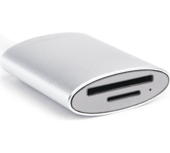Переходник Atom Evolution USB Type-C 3.1 - Micro SD/TF, 0,15 м, штекер/гнездо, серебряный, 31052