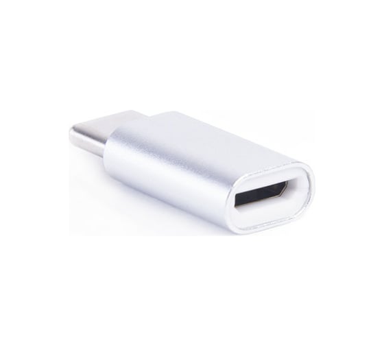 Переходник Atom Evolution USB Type-C 3.1 - USB B micro, штекер/гнездо, серебряный, 31049