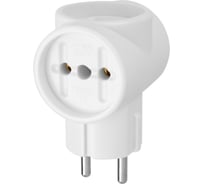 Тройник TDM ELECTRIC 3x2П 16А 250B ЕВРО белый Ретро (карболит) (упаковка 20 шт) SQ1806-0601