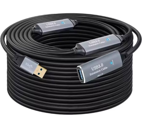 Удлинитель активный PALMEXX USB3.0(m)-USB3.0(f), питание USB-C(f) 5V, 20 метров PX/EXT-USB30-20M