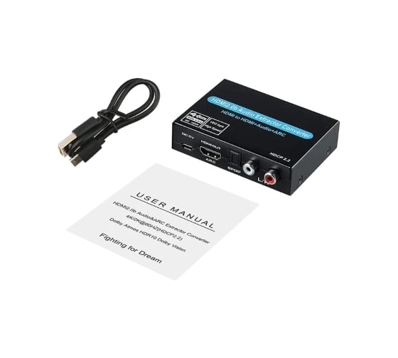 Конвертер PALMEXX AY-001 HDMI2.0b Audio Extractor Converter, 4k/60Hz, ARC/SPDIF/RCA/AUX PX/AY-001