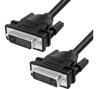 Кабель DVI-D GCR 1.5m, черный, OD 8.5mm, 28/28 AWG, DVI/DVI, 25M/25M, двойной экран,VIV52I533