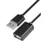 Литой удлинитель USB 2.0 GCR 0.2m AM/AF, черный, 28 AWG, экранированный, армированный, VIV51I670 1
