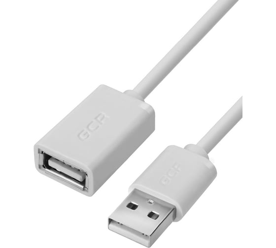 Морозостойкий удлинитель USB 2.0 GCR 0.5m AM/AF, белый, 28 AWG, VIVUEIC5M-BB-0.5m
