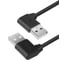 Кабель USB 2.0 GCR 0.2m AM угловой левый /AM угловой левый, 28 AWG, экранированный, армированный, VIVAUIM5AM-BB2S-0.2m 1