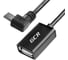Адаптер переходник GCR OTG 0.3m Micro USB угловой/AF, черный, 30 AWG, VIVAMIB9AF-AA-0.3m 1
