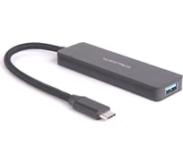 Хаб Atom Evolution USB Type-C 3.1 - 4хUSB А 3.0, 0,15 м, штекер/гнездо, черный, 31006