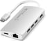 USB-концентратор SATECHI Aluminum Multi-Port Adapter V2. Интерфейс USB-C. 3 порта USB 3.0, 1 порт 4K HDMI, 1 порт Ethernet RJ-45, SD/micro-SD кардридер, серебряный ST-TCMA2S 4