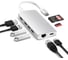 USB-концентратор SATECHI Aluminum Multi-Port Adapter V2. Интерфейс USB-C. 3 порта USB 3.0, 1 порт 4K HDMI, 1 порт Ethernet RJ-45, SD/micro-SD кардридер, серебряный ST-TCMA2S 7