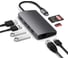 USB-концентратор SATECHI Aluminum Multi-Port Adapter V2. Интерфейс USB-C. 3 порта USB 3.0, 1 порт 4K HDMI, 1 порт Ethernet RJ-45, SD/micro-SD кардридер, серый космос ST-TCMA2M 6