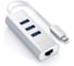 USB-хаб SATECHI Type-C 2-in-1 USB 3.0 Aluminum 3 Port Hub and Ethernet Port. Интерфейс Type-C, серебристый ST-TC2N1USB31AS 1