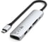 Адаптер SATECHI 6-in-1 1xUSB-C PDх1x1 USB-A 10GbpsхUSB-A 480MbpsхHDMI 4K-60HzхMicro/SD Card Slim Multiport Adapter, серебристый ST-P6SS 6