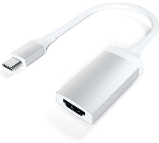 Адаптер SATECHI Type-C to HDMI 4K 60HZ. Поддержка 4K/60Hz. Материал корпуса алюминий, серебряный ST-TC4KHAS