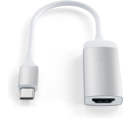 Адаптер SATECHI Type-C to HDMI 4K 60HZ. Поддержка 4K/60Hz. Материал корпуса алюминий, серебряный ST-TC4KHAS