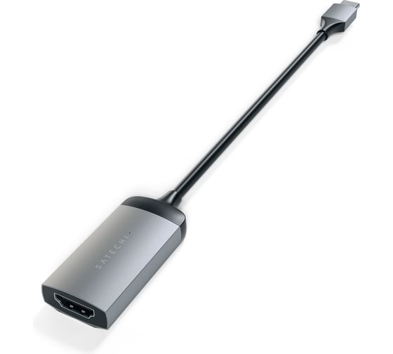 Адаптер SATECHI Type-C to HDMI 4K 60HZ. Поддержка 4K/60Hz. Материал корпуса алюминий, серый космос ST-TC4KHAM