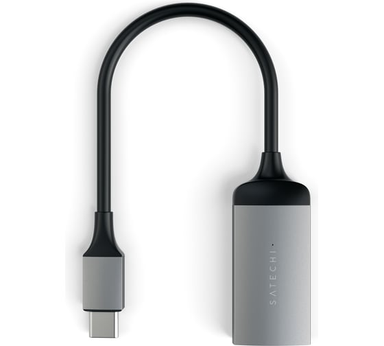 Адаптер SATECHI Type-C to HDMI 4K 60HZ. Поддержка 4K/60Hz. Материал корпуса алюминий, серый космос ST-TC4KHAM