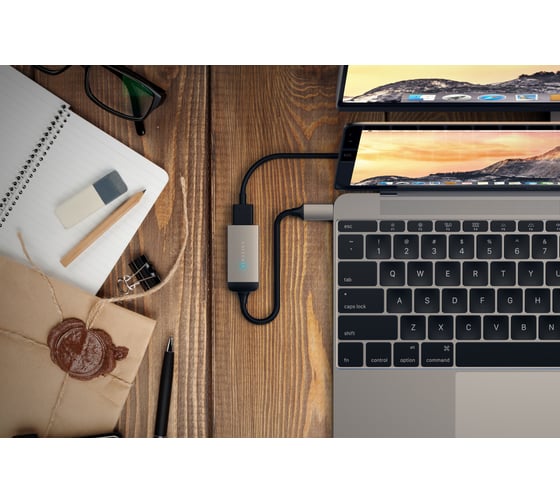 Адаптер SATECHI Type-C to HDMI 4K 60HZ. Поддержка 4K/60Hz. Материал корпуса алюминий, серый космос ST-TC4KHAM