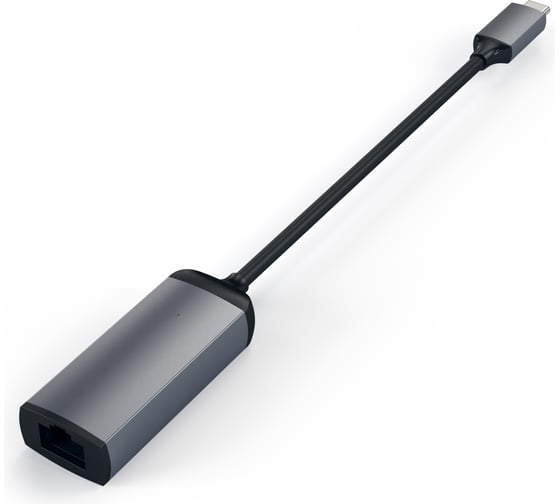 Адаптер SATECHI Type-C to Gigabit Ethernet. Поддержка 10/100/1000Mbps Ethernet, серый космос ST-TCENM