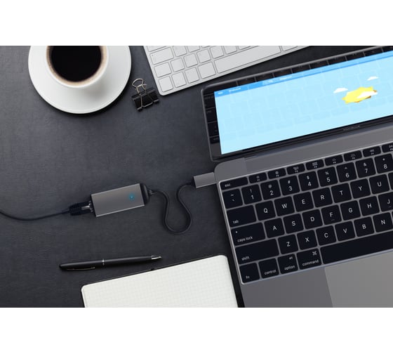 Адаптер SATECHI Type-C to Gigabit Ethernet. Поддержка 10/100/1000Mbps Ethernet, серый космос ST-TCENM