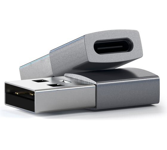 Адаптер SATECHI USB Type-A to Type-C, серый космос ST-TAUCM