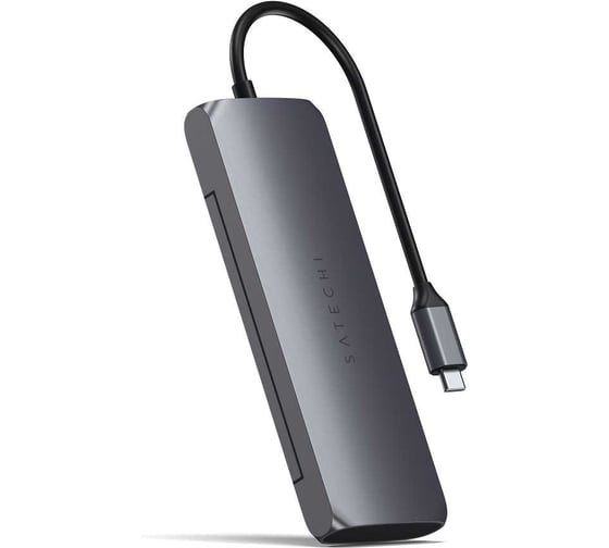 Адаптер SATECHI USB-C Hybrid Multiport Adapter with SSD Enclosure, серый ST-UCHSEM 1