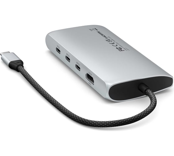 Адаптер SATECHI USB-C Multiport Adapter 8K with Ethernet V3, серебристый ST-P8KES