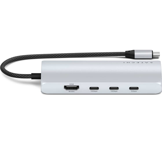 Адаптер SATECHI USB-C Multiport Adapter 8K with Ethernet V3, серебристый ST-P8KES