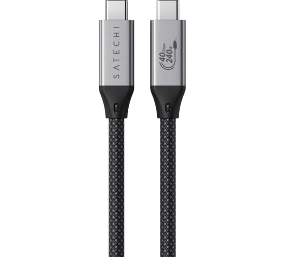 Кабель SATECHI USB4 Pro Cable. Длина: 1,2м, серый космос ST-YU4120M