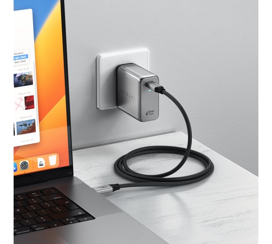Кабель SATECHI USB4 Pro Cable. Длина: 1,2м, серый космос ST-YU4120M