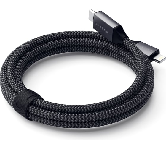 Кабель SATECHI Type-C to Lightning. Длина 1,8 м, серый ST-TCL18M