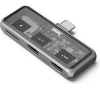 Хаб SATECHI Mobile XR Hub PD 100W with microSD, серый ST-HXRSDM