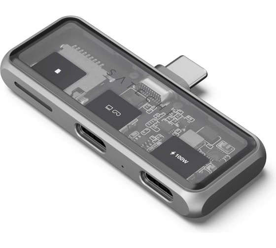 Хаб SATECHI Mobile XR Hub PD 100W with microSD, серый ST-HXRSDM 1